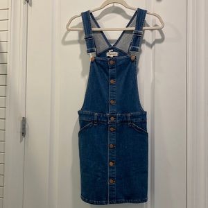 Madewell overall dress with a skort! Size medium, denim.